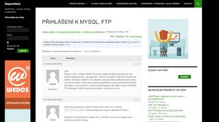 
                            10. Téma: Přihlášení k MYSQL, FTP | Separatista