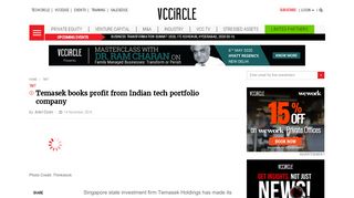 
                            10. Temasek books profit from Indian tech portfolio company | VCCircle