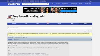 
                            10. Temp banned from uPlay, help. - PC Message Board for PC ...