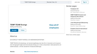 
                            4. TEMP-TEAM Sverige | LinkedIn