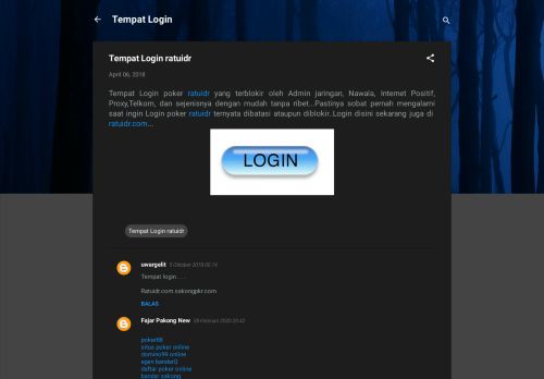 
                            8. Tempat Login ratuidr