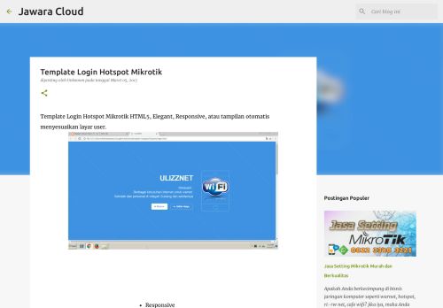 
                            3. Template Login Hotspot Mikrotik - Jawara Cloud