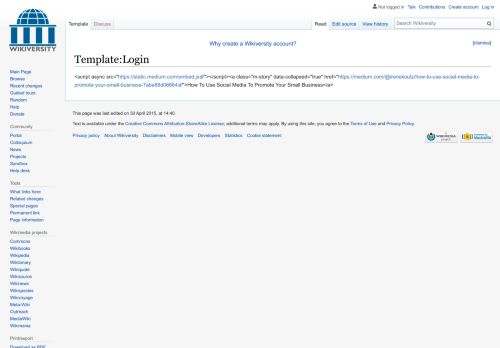 
                            3. Template:Login - Wikiversity