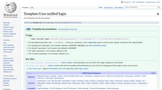 
                            7. Template:User unified login - Wikipedia
