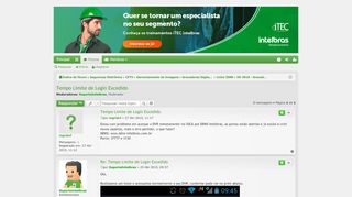 
                            3. Tempo Limite de Login Excedido - Fórum Intelbras