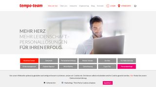 
                            2. Tempo-Team Business Center: Verbindung aus aktiver Jobsuche und ...