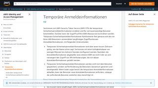 
                            3. Temporäre Anmeldeinformationen - AWS Identity and Access ...