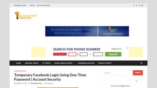 
                            6. Temporary Facebook Login Using One-Time Password | Account ...