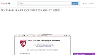 
                            13. TEMPORARY LEAVE PROCEDURES FOR ASFM STUDENTS - PDF