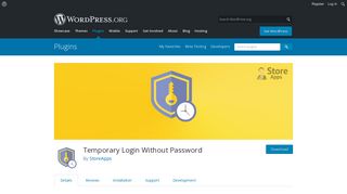 
                            13. Temporary Login Without Password | WordPress.org