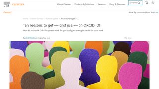 
                            5. Ten reasons to get - and use - an ORCID iD! - Elsevier