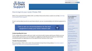 
                            3. Tenda / N3 : Router Login - RouterCheck Support