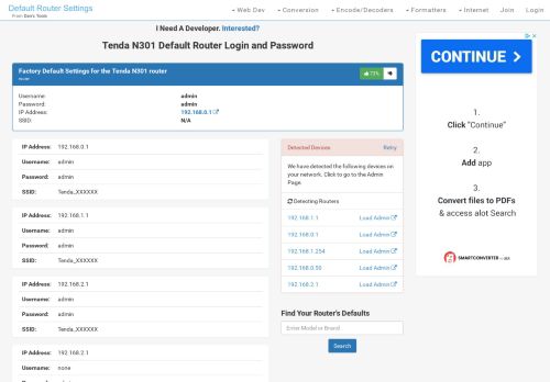 
                            12. Tenda N301 Default Router Login and Password - Clean CSS
