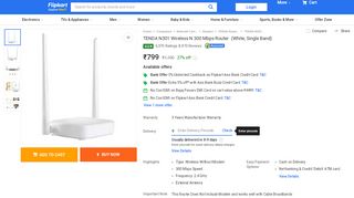 
                            13. TENDA N301 Wireless N Router - TENDA : Flipkart.com