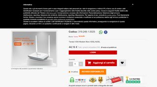 
                            12. Tenda V300 Modem fibra VDSL/ADSL - OFBA srl