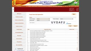 
                            10. Tenders by Organisation - eProcurement System Government of India