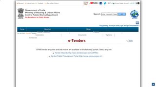 
                            2. Tenders | Central Public Works Department, Government of India - Cpwd