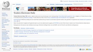 
                            8. Tenders Electronic Daily – Wikipedia