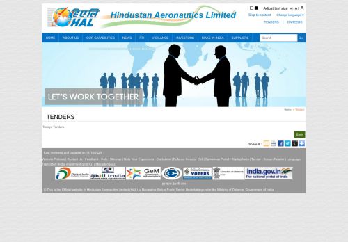 
                            1. TENDERS - Hindustan Aeronautics Limited
