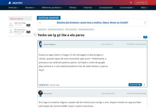 
                            6. Tenho um lg g2 lite e ele parou | Fórum AndroidPIT