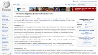 
                            8. Tennessee Higher Education Commission - Wikipedia