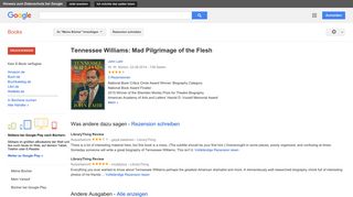 
                            8. Tennessee Williams: Mad Pilgrimage of the Flesh