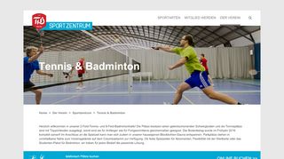 
                            2. Tennis & Badminton - Turngemeinde in Berlin 1848 eV