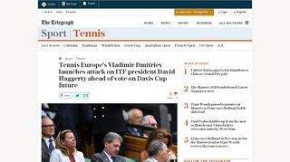 
                            9. Tennis Europe's Vladimir Dmitriev launches attack on ITF president ...