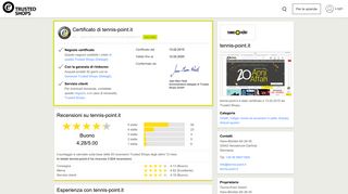 
                            5. tennis-point.it Recensioni dei clienti | Trusted Shops