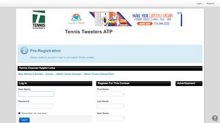 
                            12. Tennis Tweeters ATP: Login - Tourneytopia.com