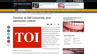 
                            7. Tension at GM University over admission criteria | Bhubaneswar News ...