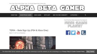 
                            12. TERA – Beta Sign Up (PS4 & Xbox One) | Alpha Beta Gamer