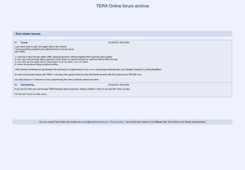 
                            10. Tera steam issues. - Tera Online forum archive