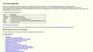 
                            10. Tera Term setup file