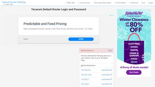 
                            2. Teracom Default Router Login and Password - Clean CSS