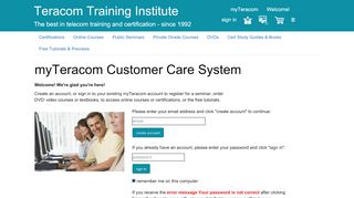 
                            10. Teracom Training Institute - sign in to myTeracom