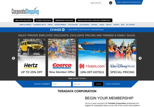 
                            10. Teradata Corporation Employee Discounts, Employee Benefits ...
