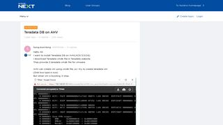 
                            9. Teradata DB on AHV | Nutanix Community