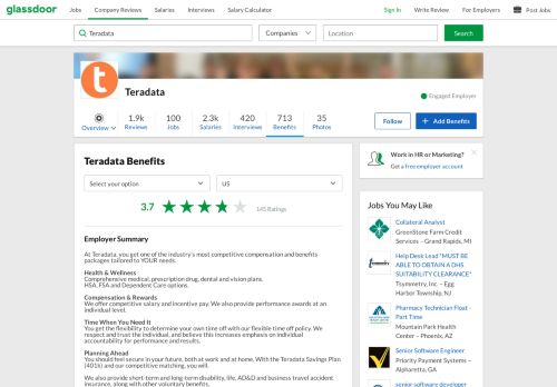 
                            3. Teradata Employee Benefits and Perks | Glassdoor