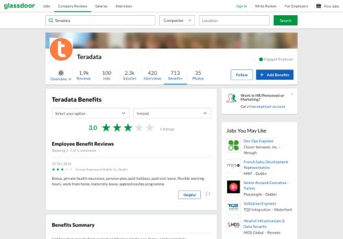 
                            11. Teradata Employee Benefits and Perks | Glassdoor.ie