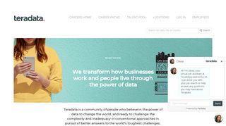 
                            4. Teradata - Talent Portal Landing Page