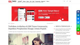 
                            4. Terbitkan Artikelmu di IDN Times Community, Dapatkan Penghasilan ...