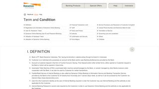 
                            7. Term and Condition - Danamon Online Banking