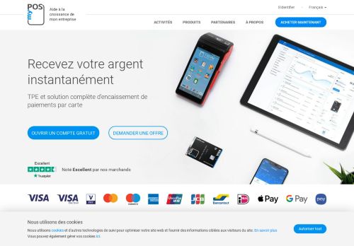 
                            1. Terminal de Paiement TPE myPOS - Lecteur de Carte Bancaire Mobile