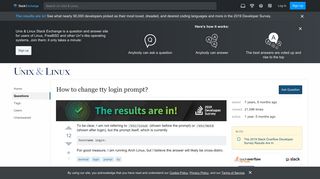 
                            1. terminal - How to change tty login prompt? - Unix & Linux Stack ...