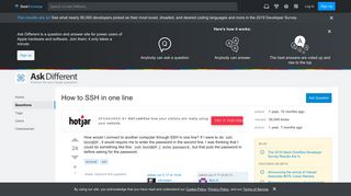 
                            2. terminal - How to SSH in one line - Ask Different