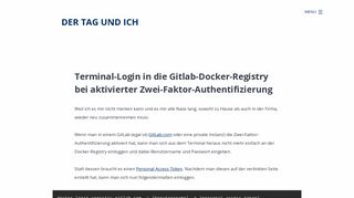 
                            9. Terminal-Login in die Gitlab-Docker-Registry bei aktivierter Zwei ...