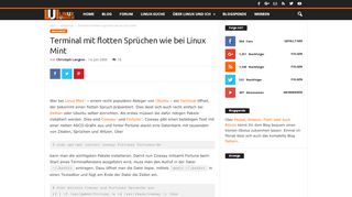 
                            7. Terminal mit flotten Sprüchen wie bei Linux Mint › Linux und Ich