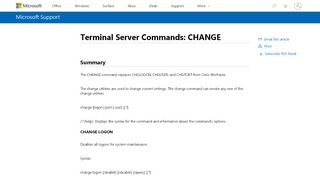 
                            11. Terminal Server Commands: CHANGE - Microsoft Support