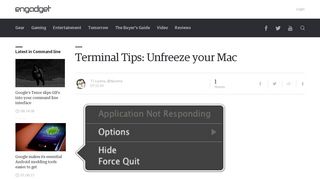 
                            12. Terminal Tips: Unfreeze your Mac - Engadget